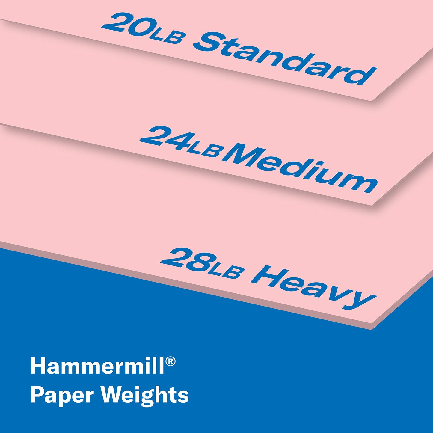 Hammermill Colored Paper, 20 lb Pink Printer Paper, 8.5 x 11-3 Ream (1,500 Sheets) - Made in the USA, Pastel Paper