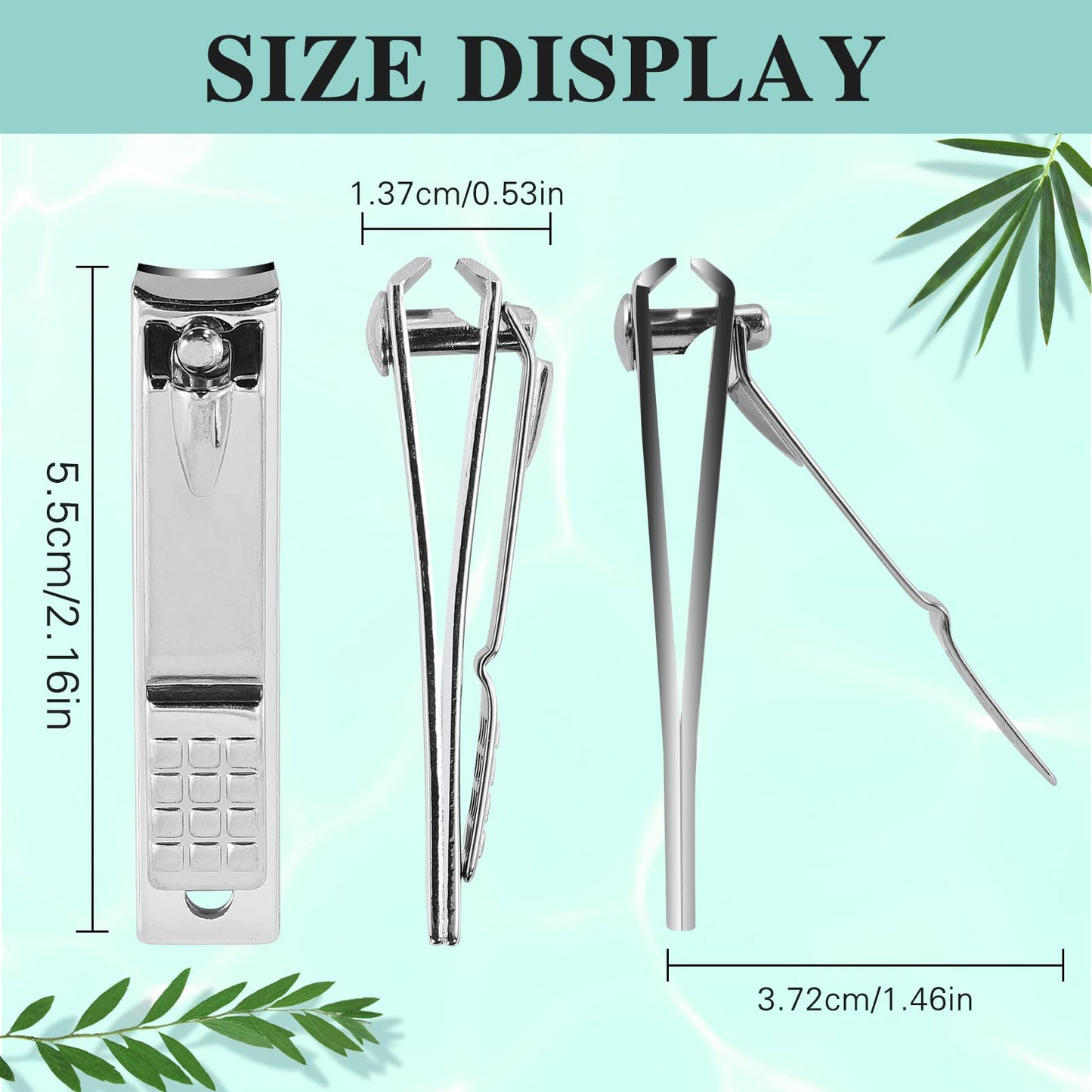 Nail Clippers Set,24 Pack Stainless Steel Nail Clippers Bulk,Silver Nail Cutter,Ultra Sharp Sturdy Fingernail Clippers and Toenail Clippers for Women Men(24 Pcs-Silver)