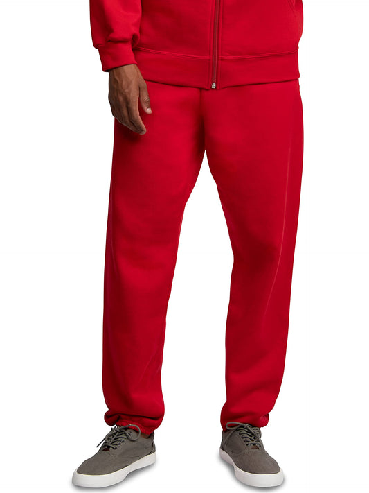 Fruit of the Loom mens Eversoft Fleece & Joggers (Regular Big Man) Sweatpants, Elastic Bottom - Red, Small US