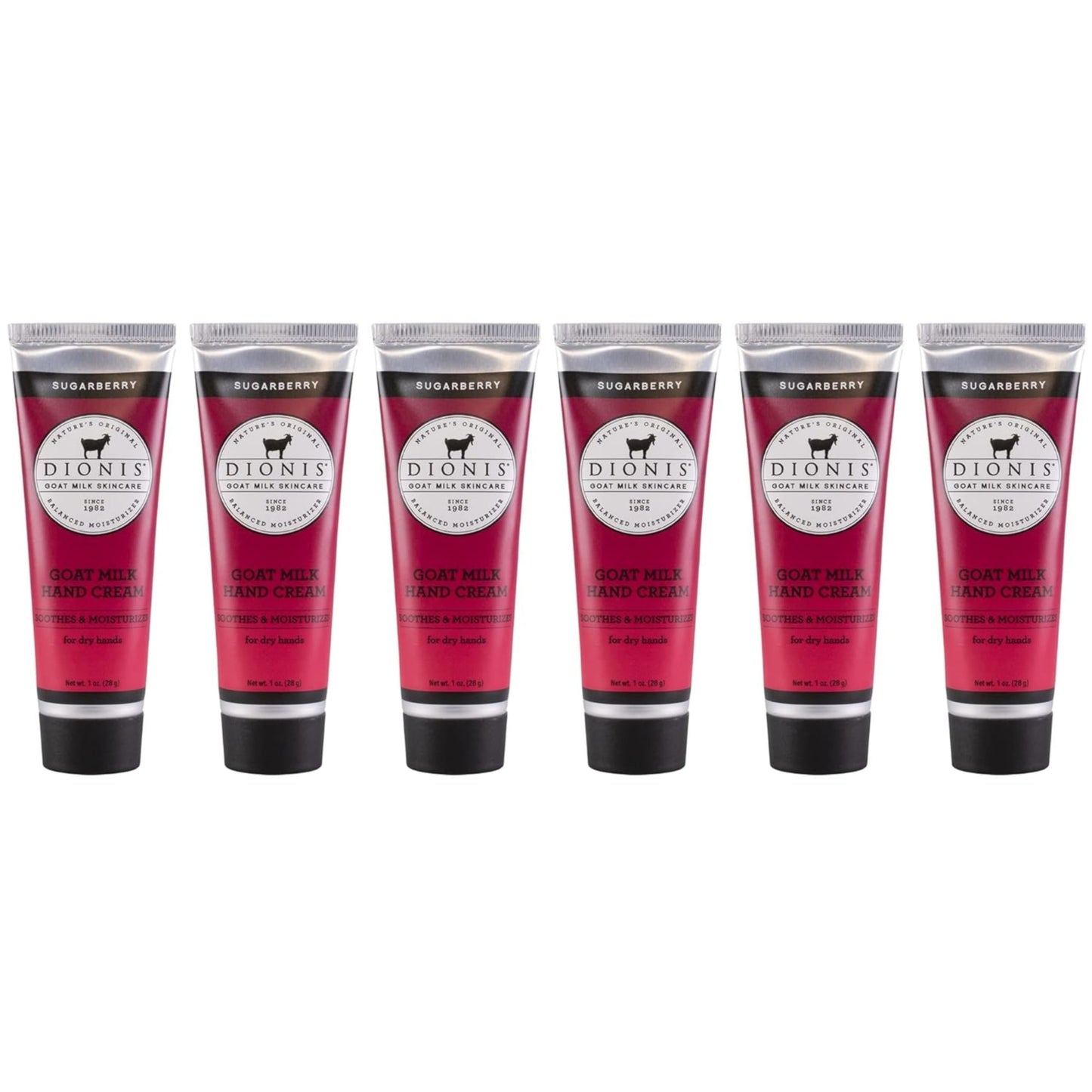 Dionis - Goat Milk Skincare Sugarberry Scented Hand Cream (1 oz) - Set of 6 - Made in the USA - Cruelty-free and Paraben-free