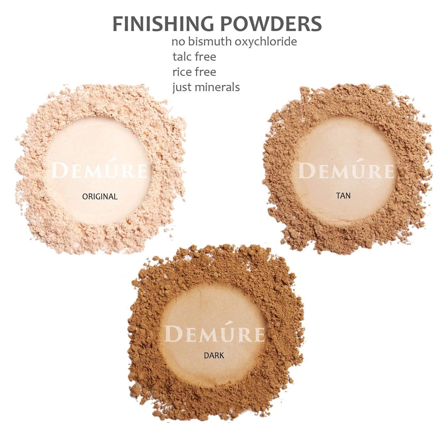 Demure Mineral Makeup, Finishing Powder (Original), Loose Powder Make Up, Face Powder, Setting Powder Makeup, Professional Makeup