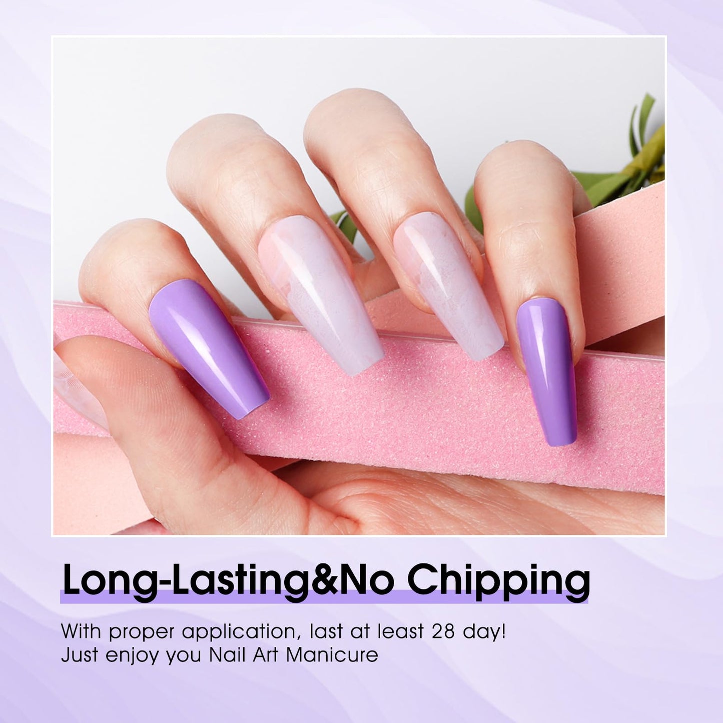 VENALISA Purple Lavender Gel Nail Polish, 1Pcs Light Purple Gel Polish Pastel Purple Color Nail Polish Gel High Gloss Soak Off U V Gel Nail French Nail Manicure Salon DIY