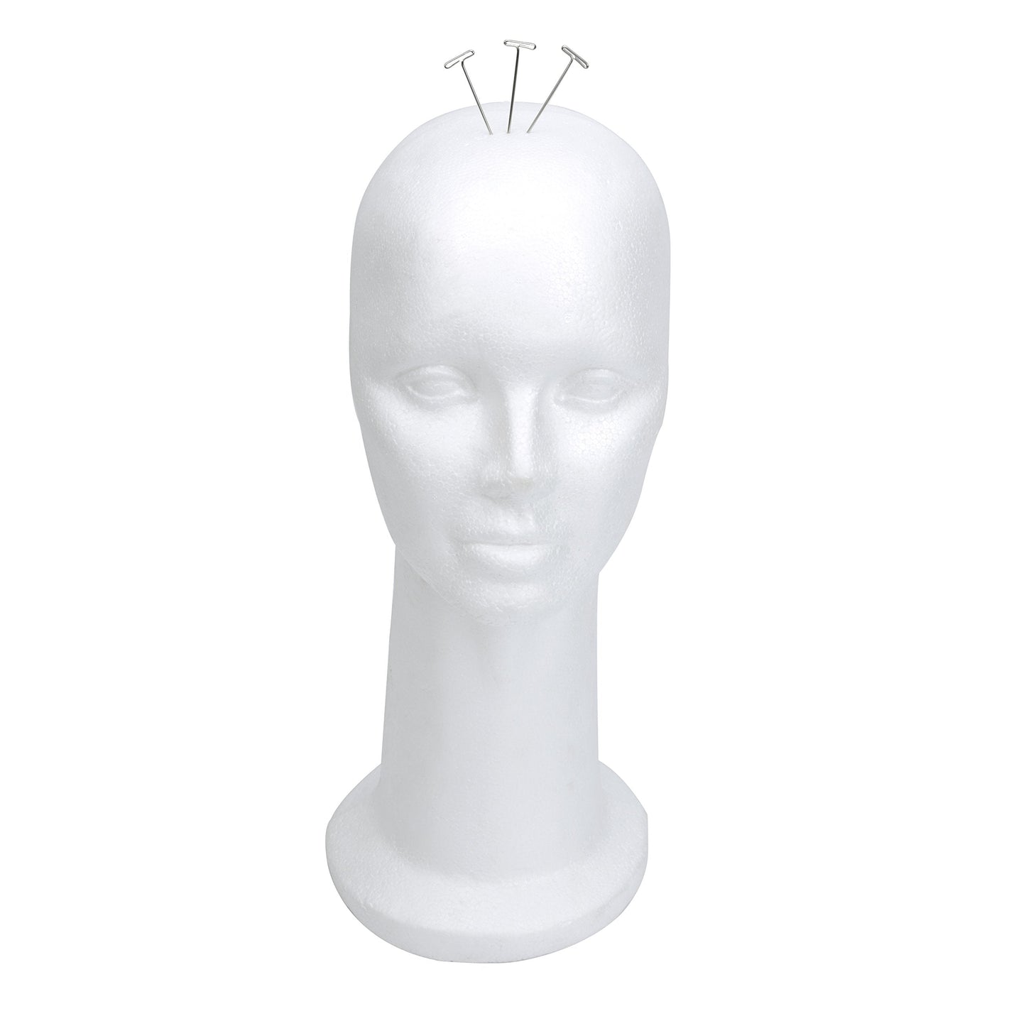 BHD BEAUTY 15" Styrofoam Foam Mannequin Manikin Display Head Wig Hat Stand White Foams Sale