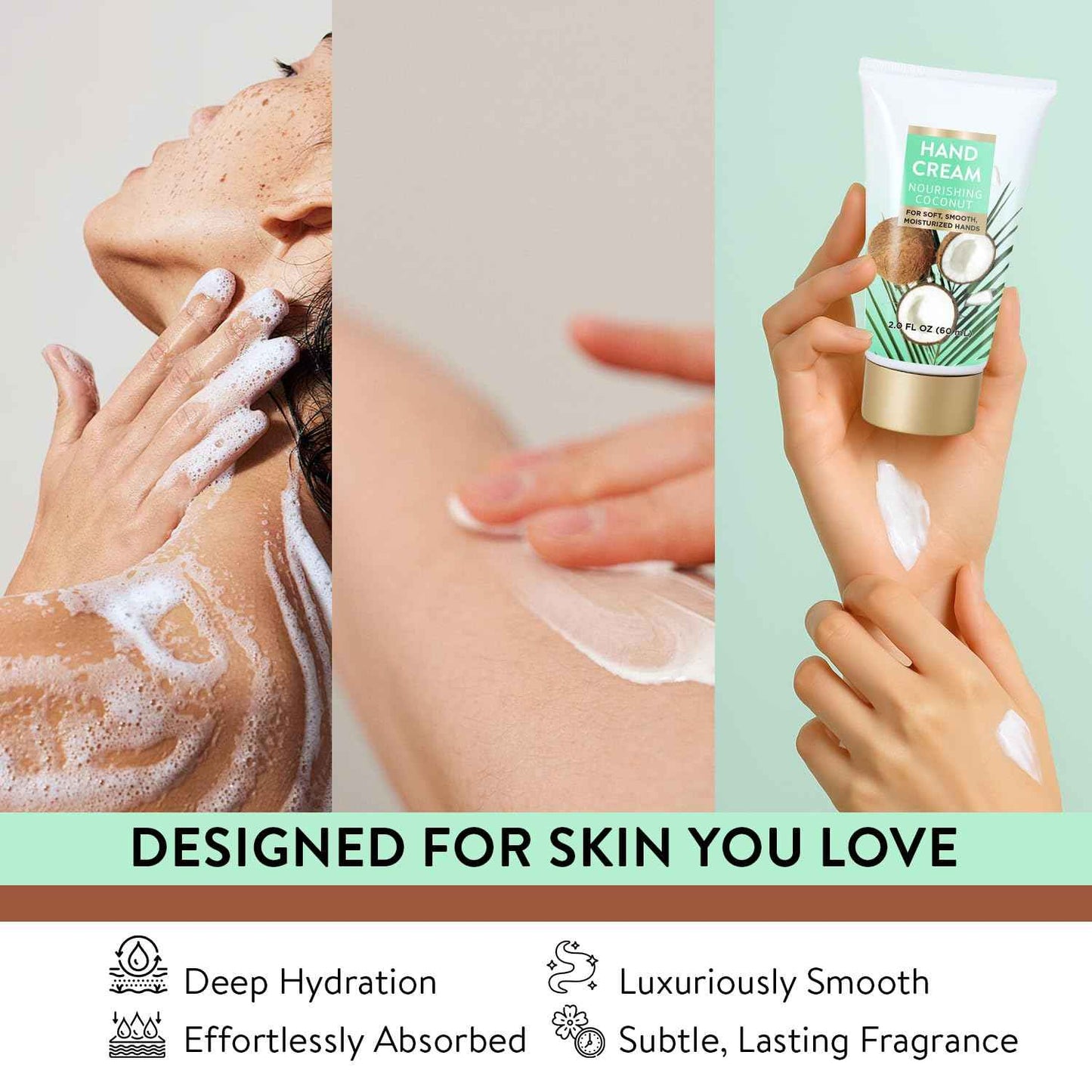 Premium Coconut Christmas Spa Gift Baskets for Women, 8 Piece Luxury Bath Set with Bubble Bath & Bath Bombs, Tropical Gift for Her, Anniversary or Birthday Present - Body Scrub, Lotion, Hand Cream