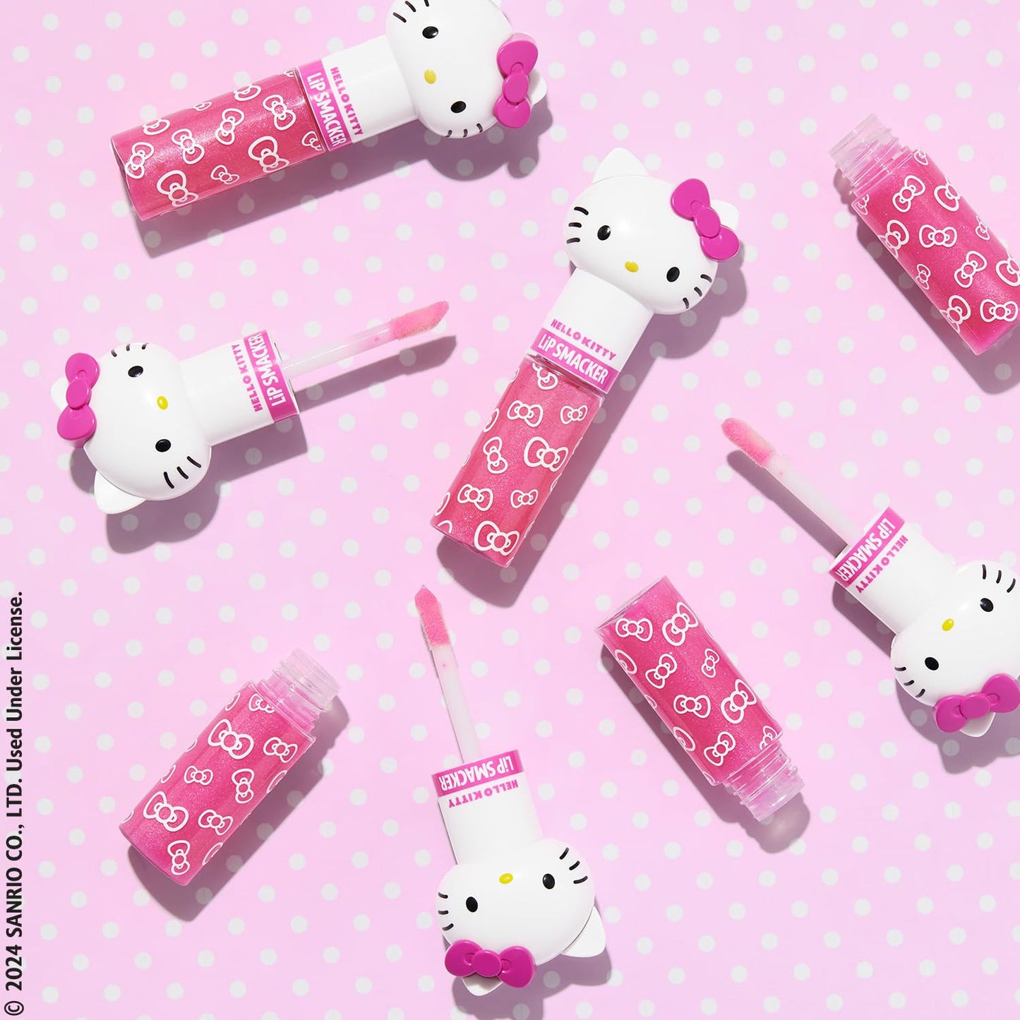 Lip Smacker Lippy Pals Swirls, Sanrio Hello Kitty, Flavored Moisturizing & Smoothing Soft Shine Lip Balm, Hydrating & Protecting Fun Tasty Glossy Finish , Cruelty-Free & Vegan - Kiwi