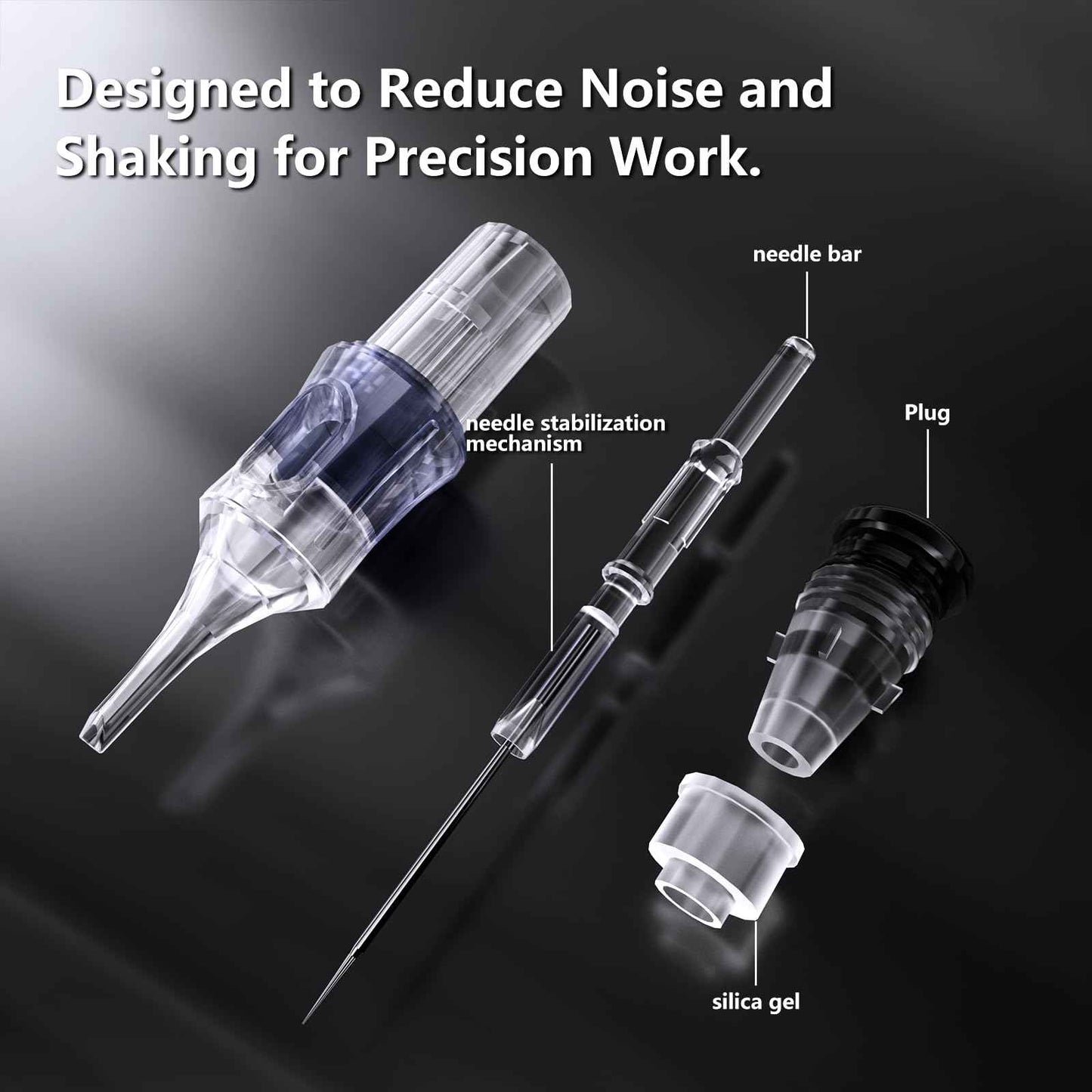 BRONC Assorted Tattoo Cartridge Needles 50pcs Mixed Tattoo Needle Cartridges Round Liner 0.35mm #12 Standard RL (3RL 5RL 7RL 9RL 11RL) for Rotary Tattoo Machine