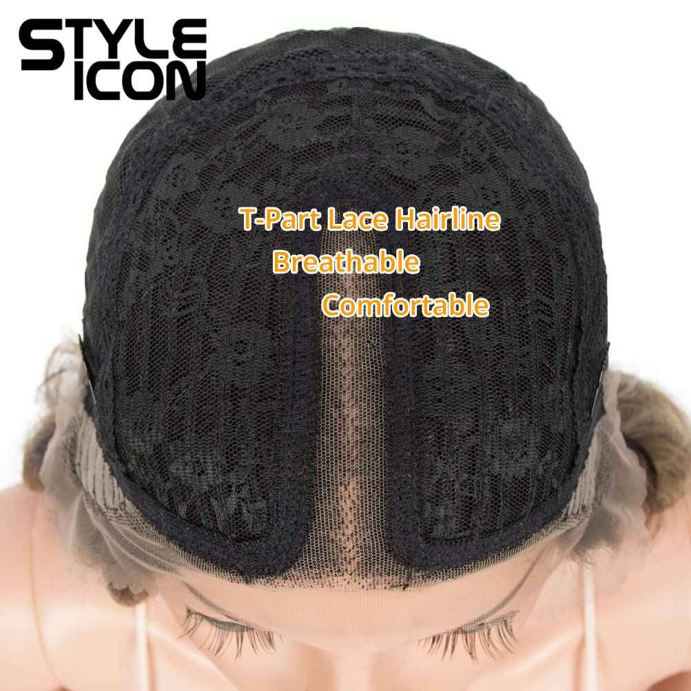 Style Icon 32” Long Wavy Wig Middle Part Synthetic Wigs Lace Front High Temperature Fiber Heat Resistant Wig (32 Inches, SOP22613)