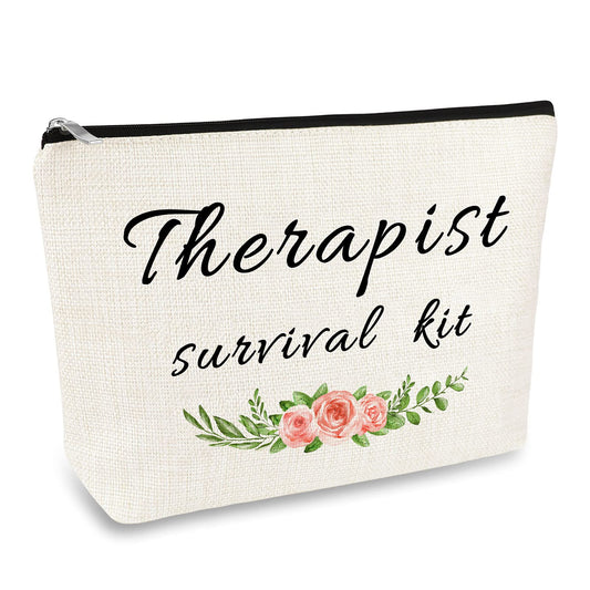 Therapist Gift Makeup Bag Psychology Gift Therapist Appreciation Gift Cosmetic Travel Bag Gift Birthday Graduation Gift for Psychiatrist Therapist School Counselor Mental Health Therapist Makeup Pouch