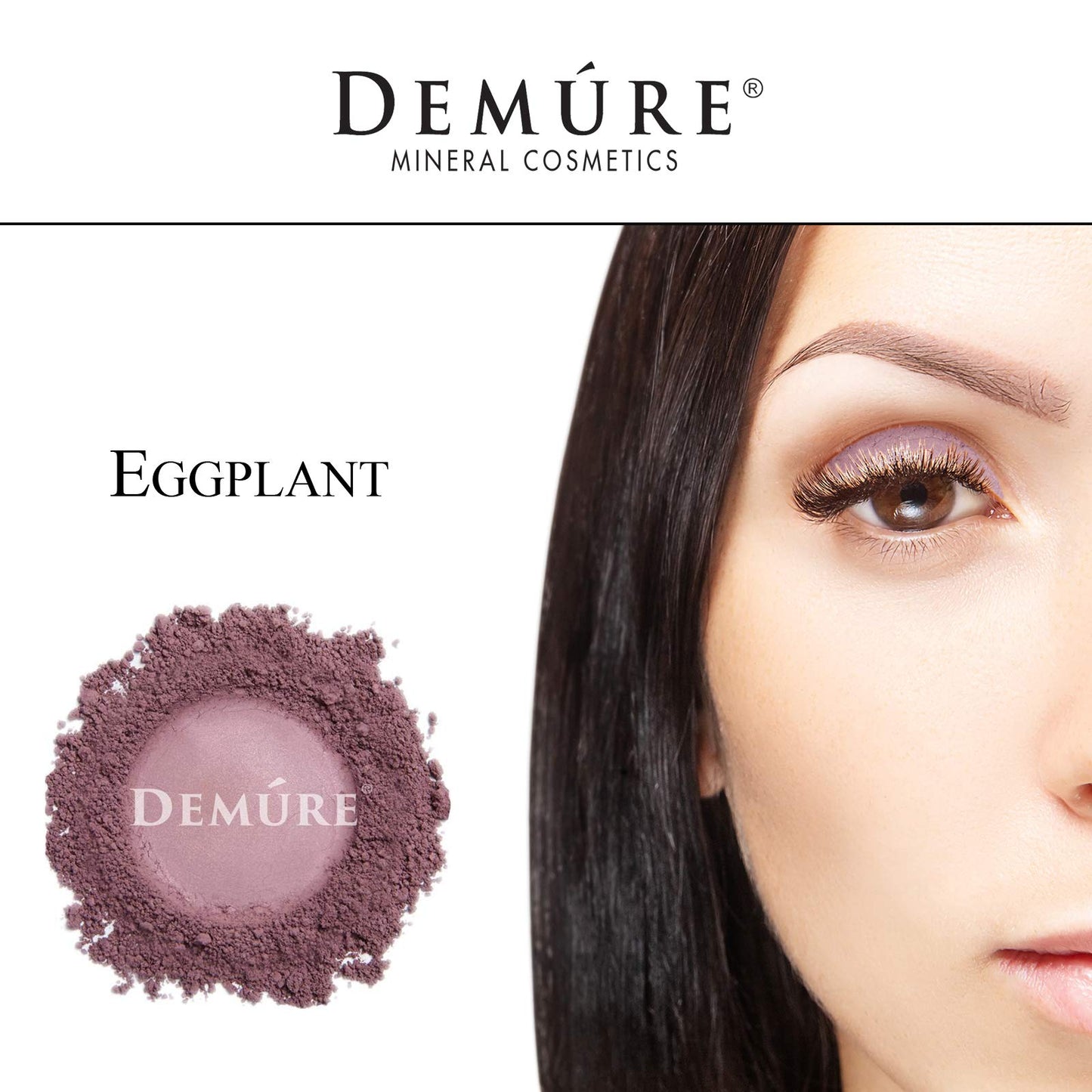 Demure Mineral Make Up (Eggplant) Eye Shadow, Matte Eyeshadow, Loose Powder, Eye Makeup, Professional Makeup