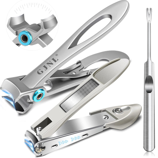 2024 New Nail Clippers, Upgrade Nail Clippers for Men with Wide Opening, Professional Ultra Sharp Nail Clippers with Catcher, Extra Large Heavy Duty Fingernail Clipper Cutter for Thick Nails