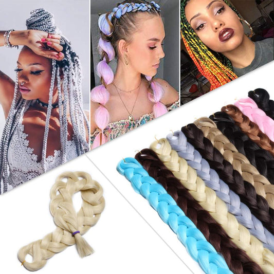 41 Inch Super Long Jumbo Braids Hair Extensions High Temperature Synthetic Hair for Black Women African Box Braiding Hair for Senegal Twist 165g/pack Jet Black