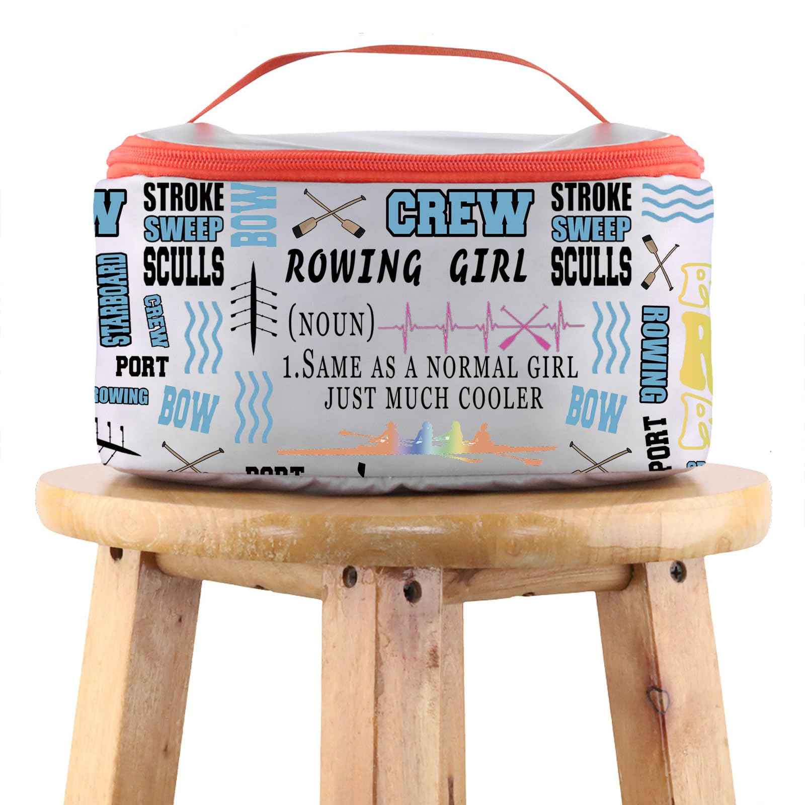 JYTAPP Rowing Cosmetic Bag - Girl Like a Normal Girl But Cooler Makeup Zipper Pouch for Women Girls Competitions Lady Gifts (Cosmetic Organizer Bag)