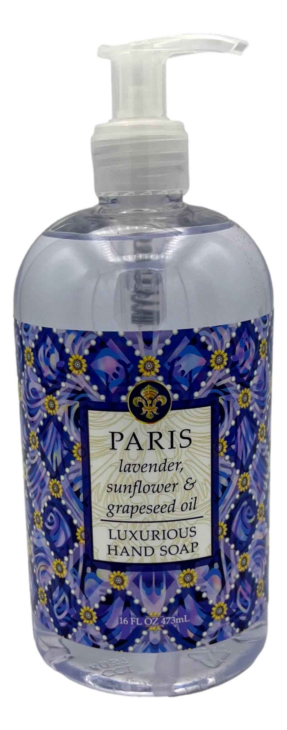 Greenwich Bay Trading Co., Destination Collection - Paris, Hand Soap and Shea Butter Lotion Set, 16 Ounces Each, Purple, white