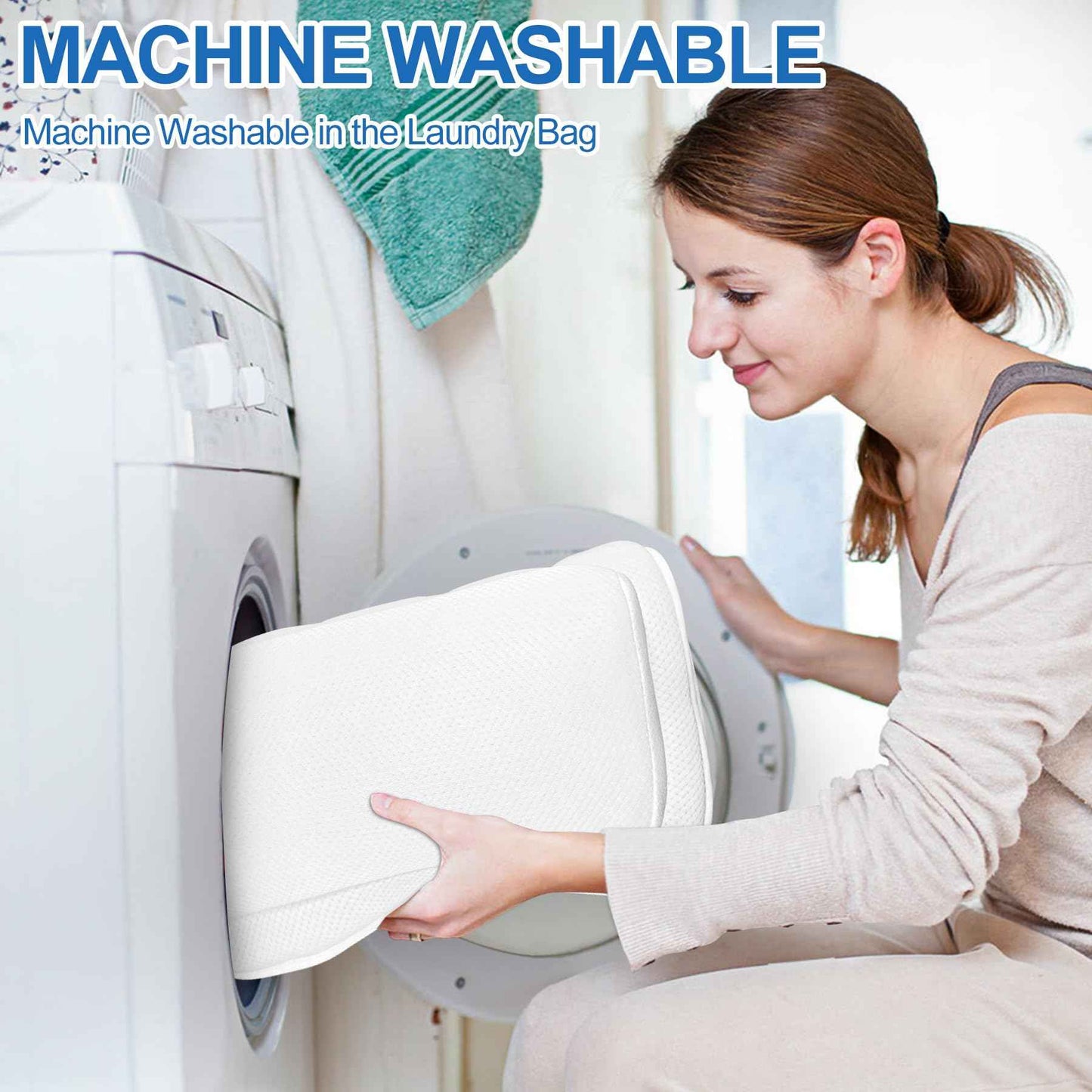 Chsuiwe Full Body Bath Pillow for Bathtub, Thick Bath Pillow for Tub with Non-Slip Suction Cups, Bathtub Cushion with Pillow, Luxury Tub Pillow for Bath, Headrest Neck and Back Support, 5D Air Mesh