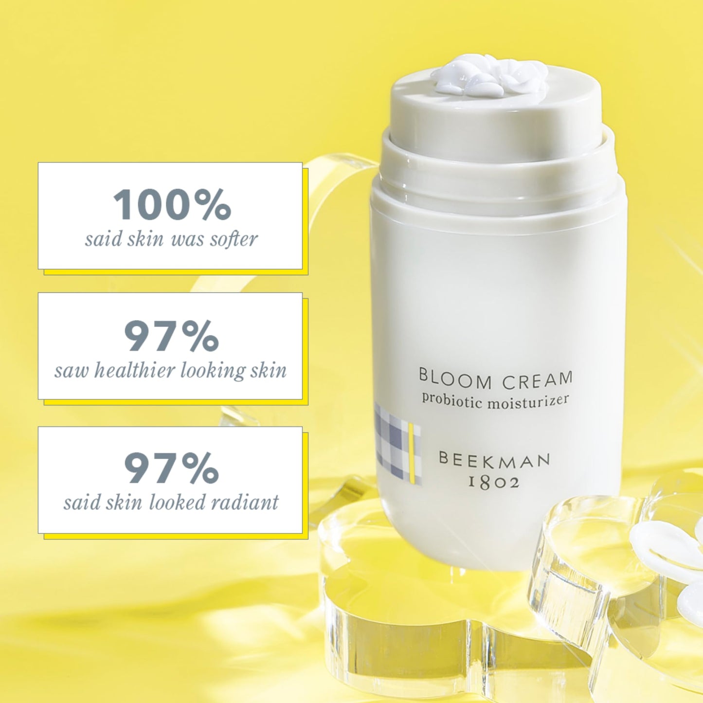 Beekman 1802 Bloom Cream Goat Milk Face Moisturizer, 50 mL - Lightweight, Gentle, Deeply Hydrating & Nourishes Skin Barrier - All Skin Types - Cruelty Free