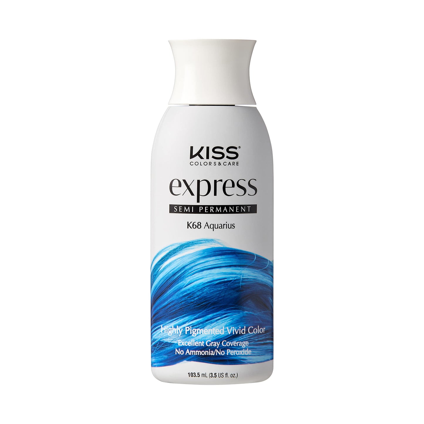 Kiss Express Semi-Permanent Hair Color 100mL (3.5 US fl.oz) (2 PACK, Aquarius)