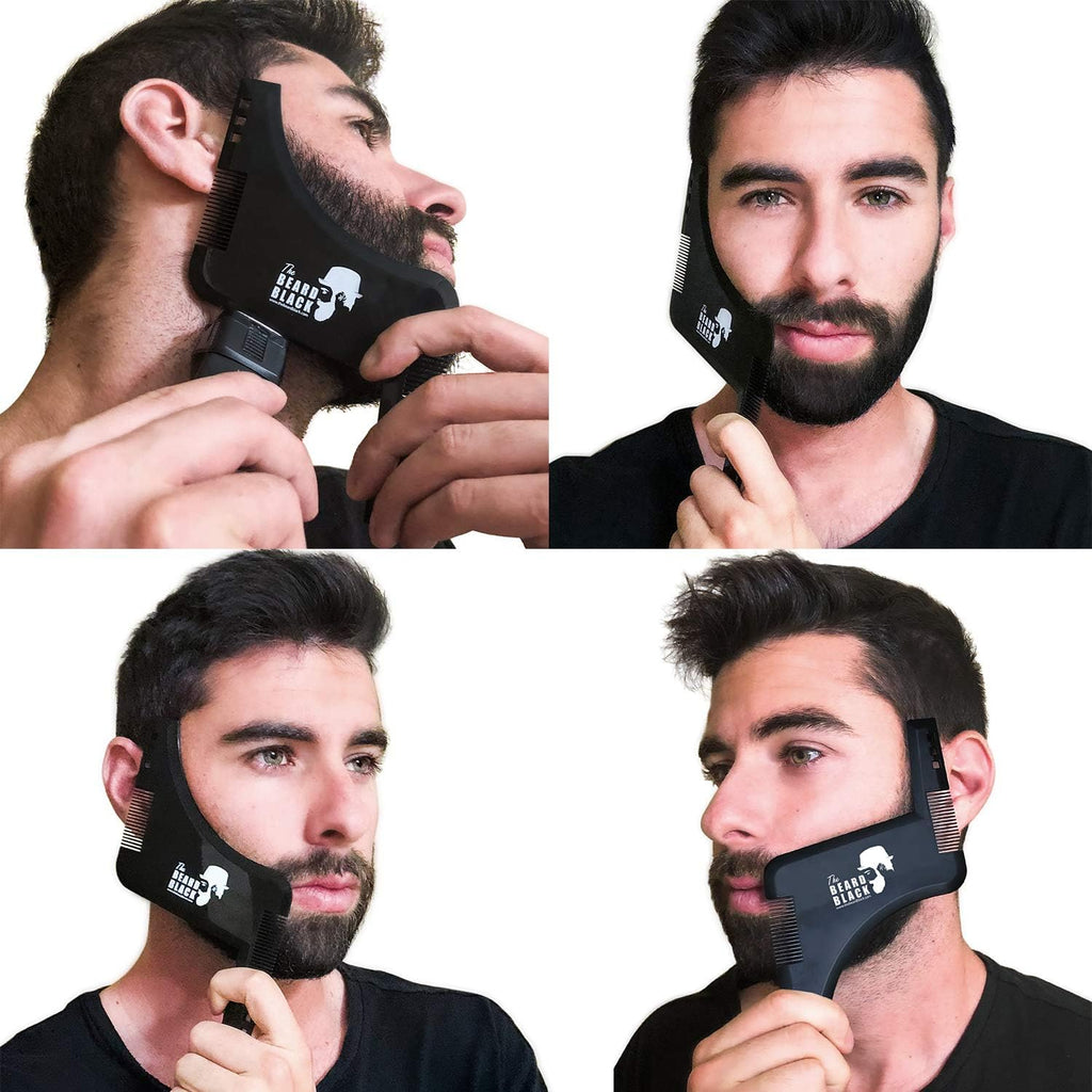 The BEARD BLACK Beard Shaping & Styling Tool with Inbuilt Comb, Perfect for Line Up & Edging, Use with Beard Trimmer or Razor