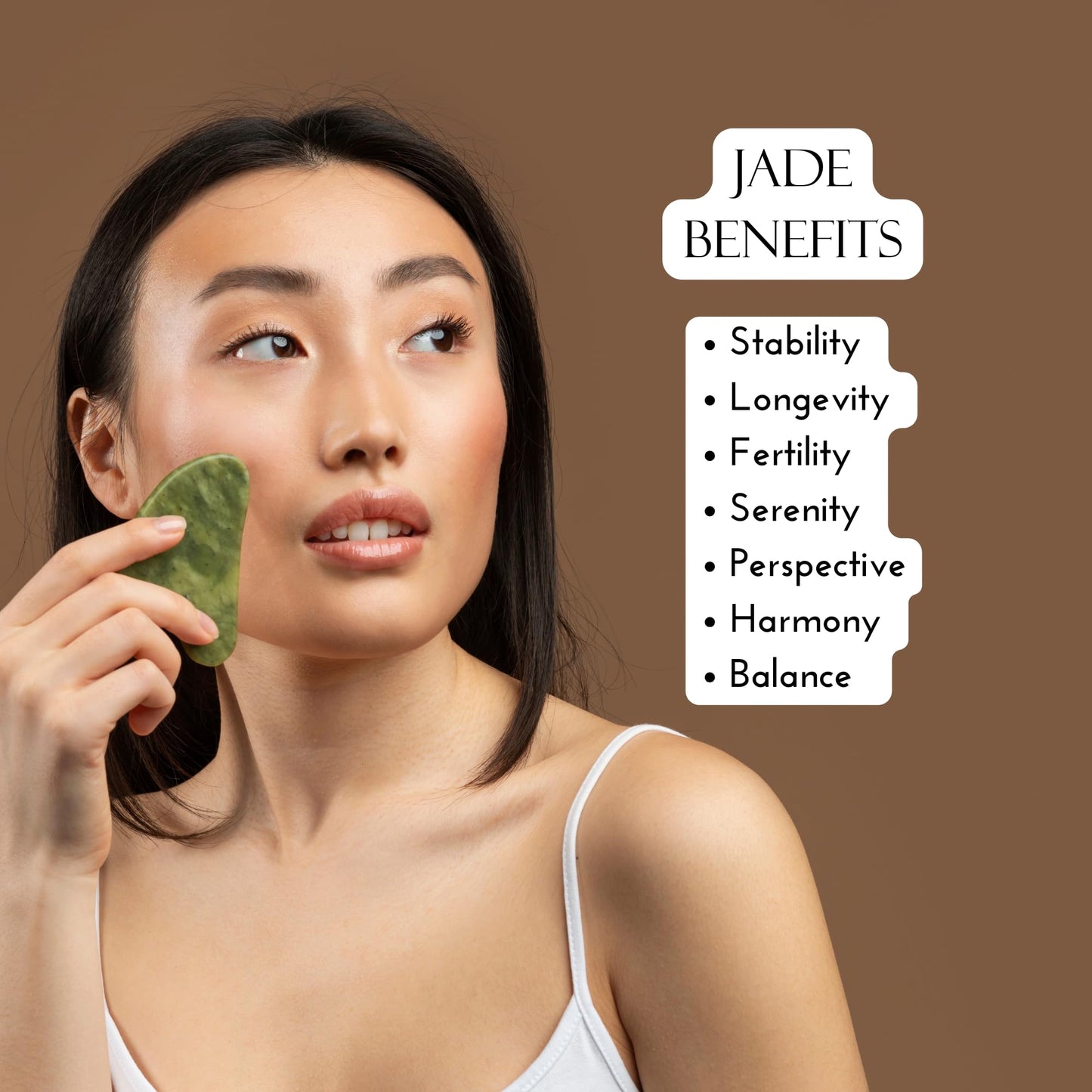 Padime - Jade Gua Sha | Jade Gua Sha Facial Tool | Reduce Facial Tension, Pufiness - Lymphatic Drainage | Acupoints, Self-Skin Care Face, Jaw Massager, Small Gifts