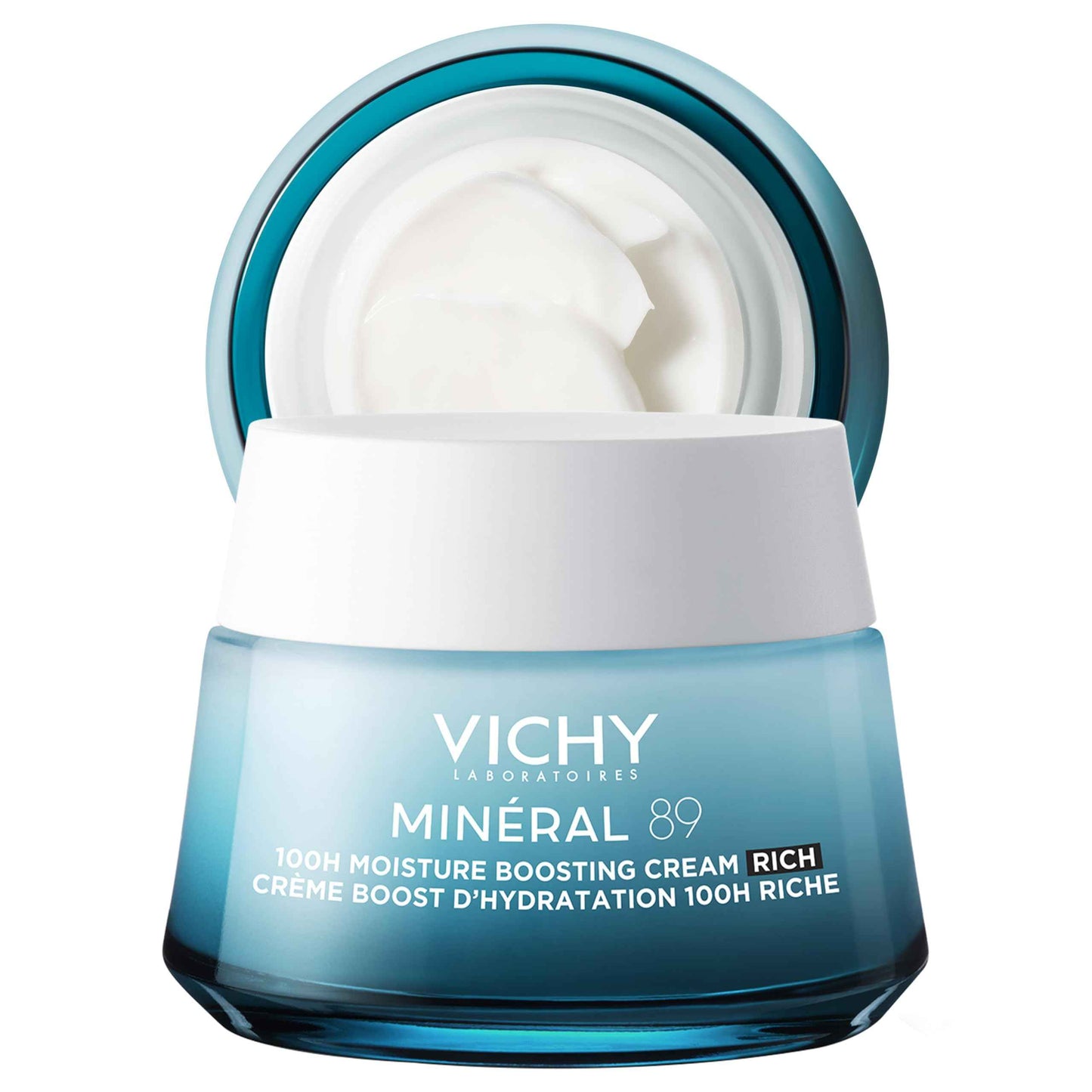 VICHY Mineral 89 Rich Cream, 100H Moisture Boosting Cream, Hydrating Face Moisturizer with Hyaluronic Acid, Niacinamide and Lipids, Daily Face Moisturizeer with Rich Texture for Dry Skin