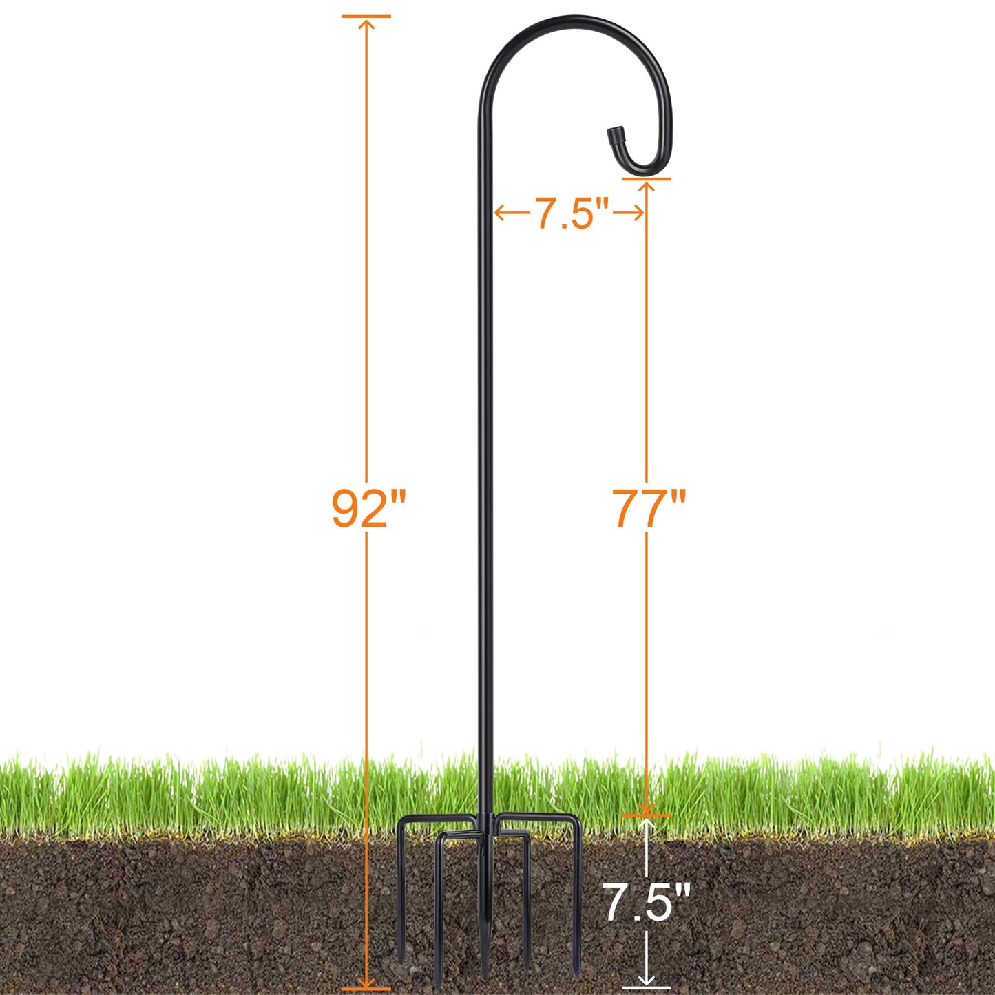 Shepherd-Hooks Adjustable for Bird-Feeder Lantern Plant-Hook Garden-Stake - Plant Stand Hanger for Outdoor Flower Basket, Bird Feeder Hanger Weddings Décor