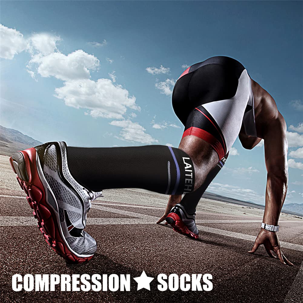 CHARMKING Compression Socks for Women & Men Circulation (3 Pairs) 15-20 mmHg is Best Athletic for Running, Flight Travel, Support, Cycling, Pregnant - Boost Performance, Durability (S/M, Multi 18)