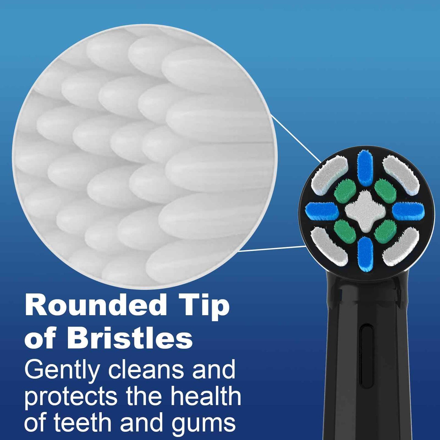 IO Replacement Heads Compatible with Braun Oral B iO 2/3/4/5/6/7/8/9/10 Series Electric Toothbrushes, IO Brush Heads Compatible with Oral B iO for Teeth Clean (6 Black/White)