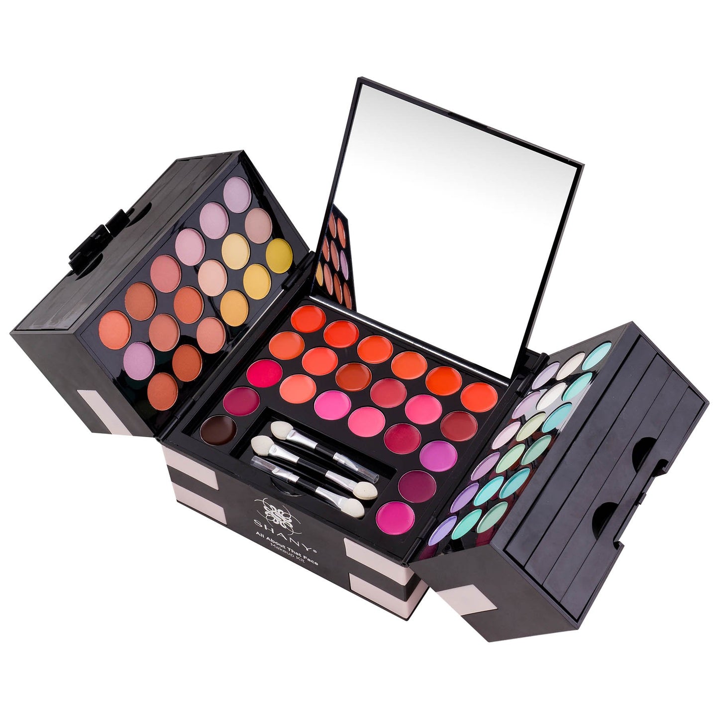 SHANY All About That Face Makeup Kit - All in one Beginner Makeup Set - Eye Shadows, Lip Colors, Face Makeup, Cosmetics applicators & More.