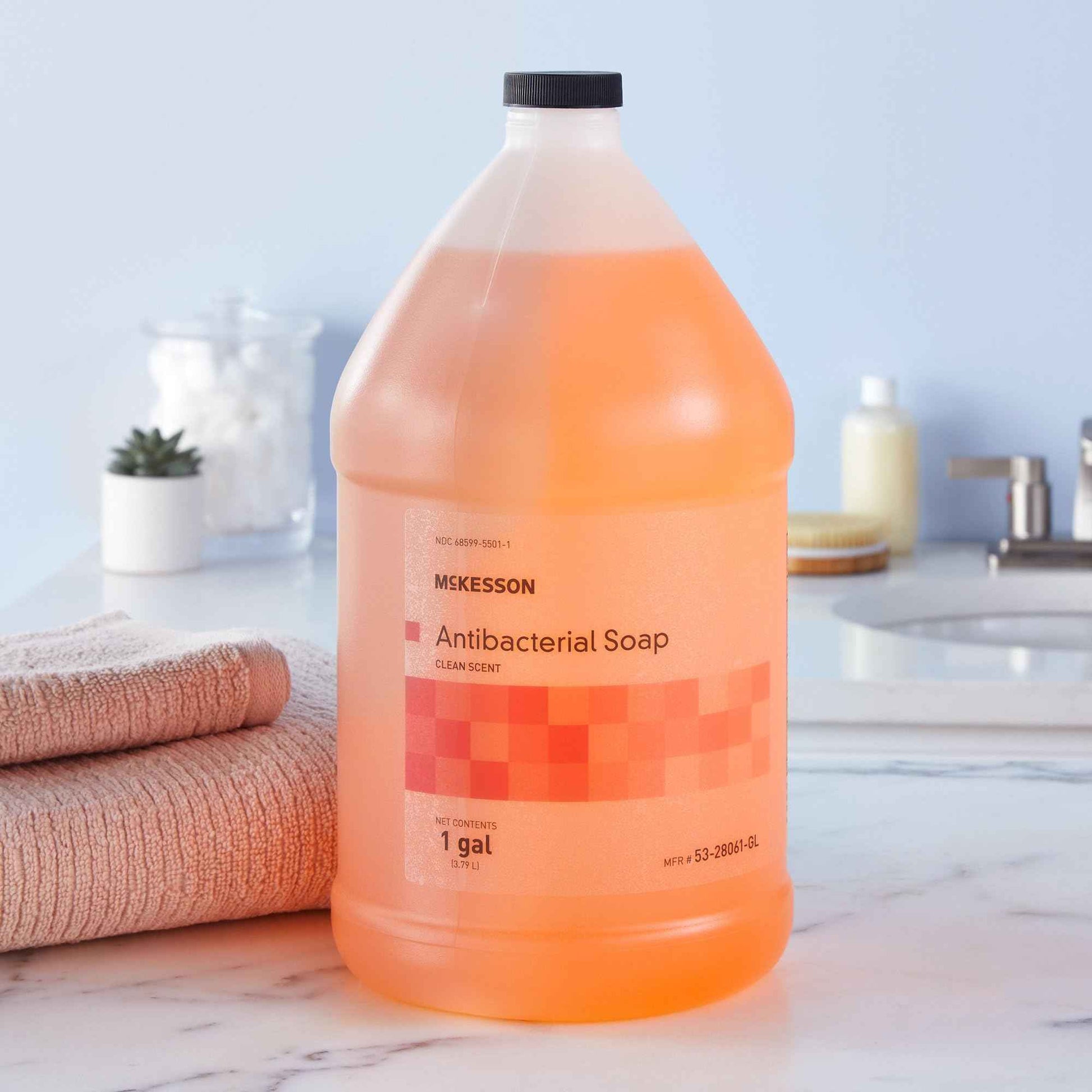McKesson Antibacterial Liquid Hand Soap, 1 Gallon [Pack of 1] Refill, Clean Scent