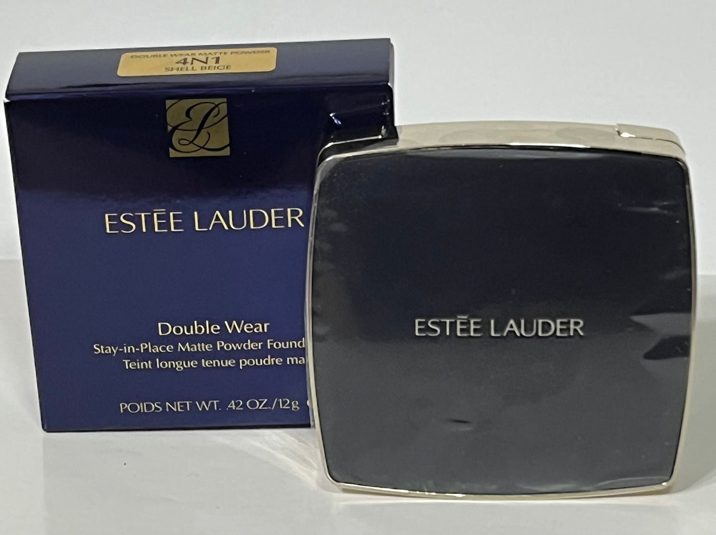 Estee Lauder Double Wear Stay-in-Place Matte Refillable Powder Foundation 4N1 Shell Beige, 0.42 oz/ 12 g