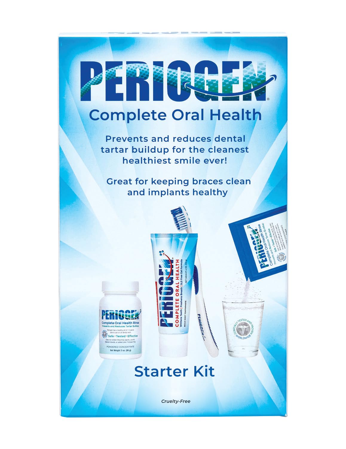 Periogen Oral Care Starter Kit- Clinically Proven to Reduce Tartar Buildup - Get Ready for The Best Dental Checkup Ever!