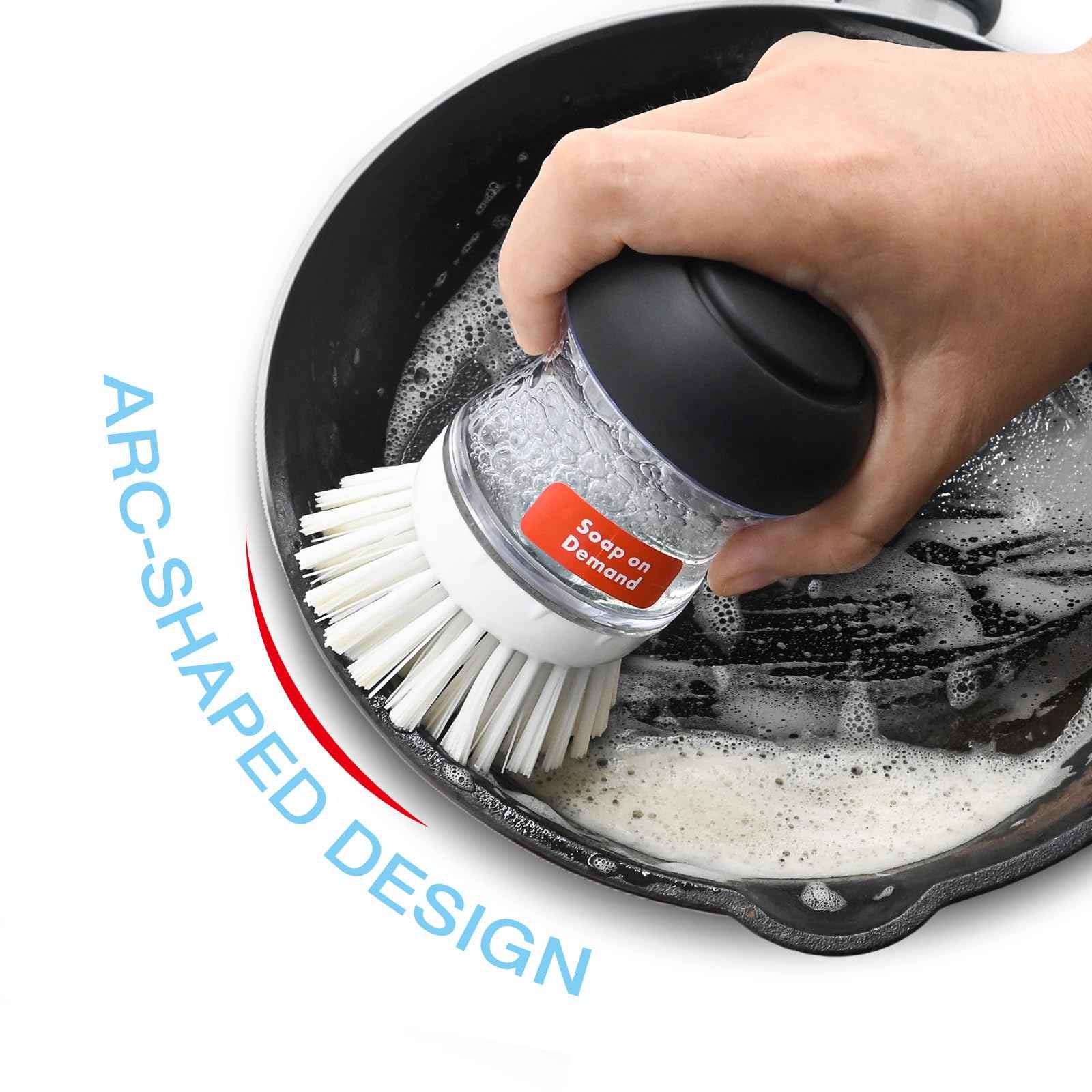 4 Pack Palm Brush Refills for OXO Soap Dispensing Palm Brush, Palm Brush Replacement Head