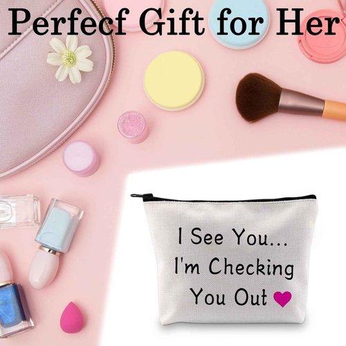 BLUPARK Eurovision Song Contest The Story of Fire Cosmetic Bag I See You I'm Checking You Out Makeup Organizer Pouch (I'm Checking You Out)