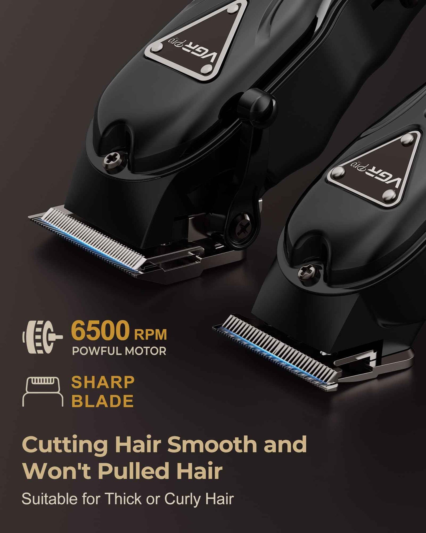 VGRPRO Electric Hair Clippers for Men, Cordless Clipper and Trimmer Set, Clippers for Hair Cutting Kit with Long Battery Life, Hair Grooming Trimmer for Family Kids and Self-Haircut Use