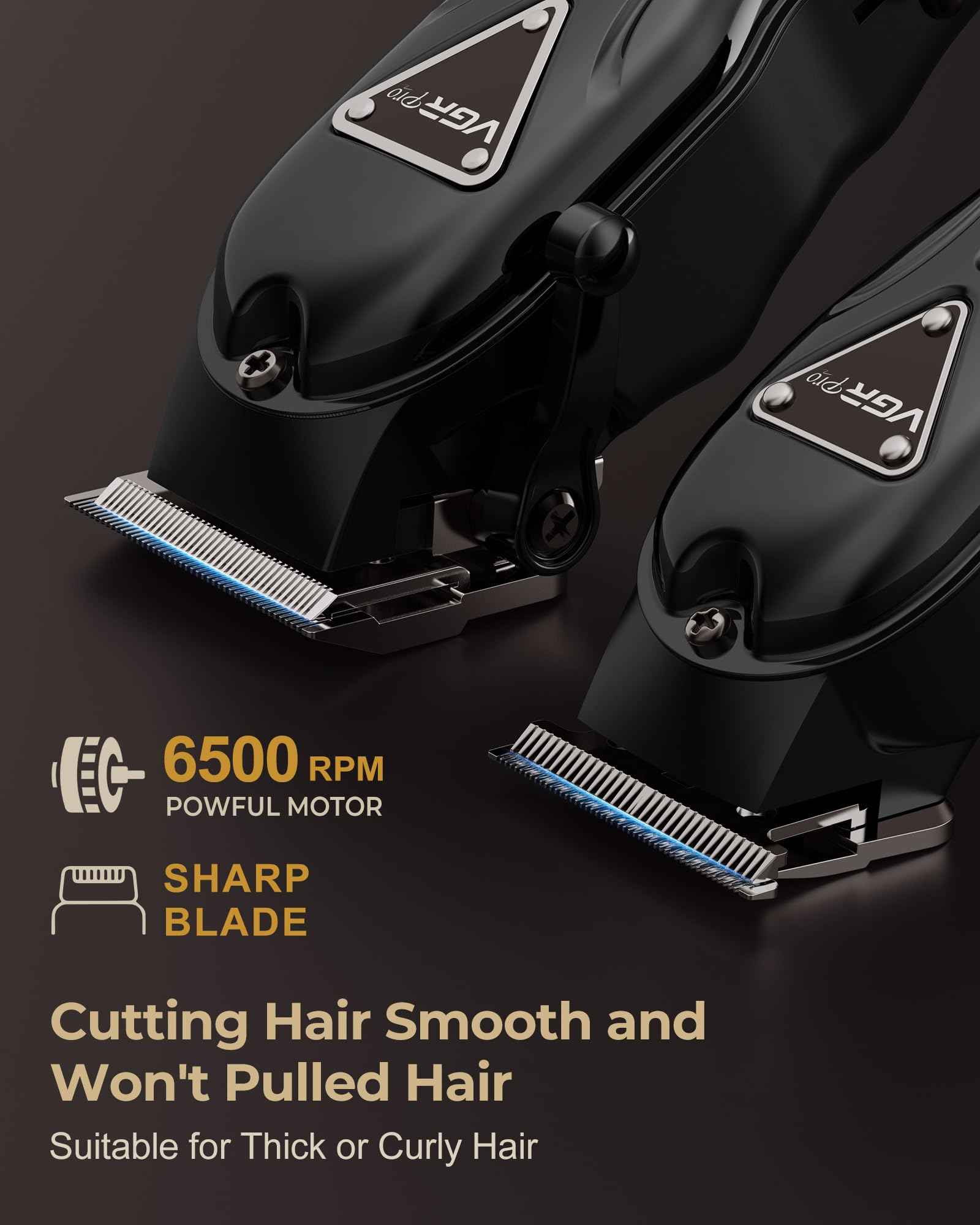 VGRPRO Electric Hair Clippers for Men, Cordless Clipper and Trimmer Set, Clippers for Hair Cutting Kit with Long Battery Life, Hair Grooming Trimmer for Family Kids and Self-Haircut Use