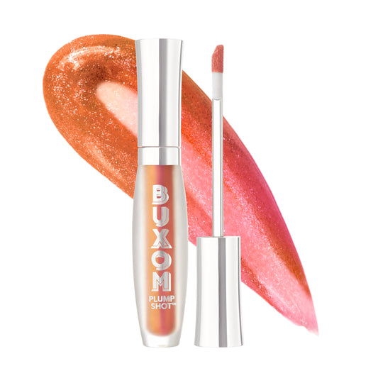 BUXOM Plump Shot Collagen-Infused Lip Serum, Starstruck Coral Multichrome