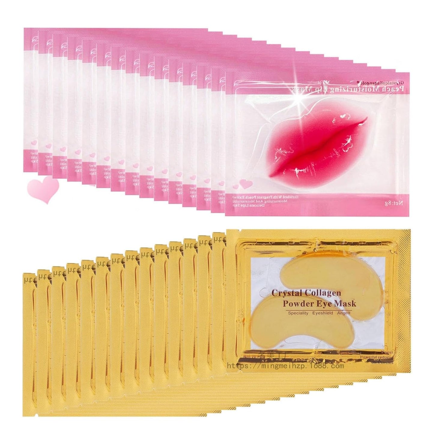 30PCS Lip Masks & Eye Mask,Under Eye Patches 24k Gold Under Eye Mask Puffy Eyes and Dark Circles Treatments Under Eye Bags,Effectively Nourishes the Lip & Eye Skin,Anti-Aging Eye Patches and Lip Mask…