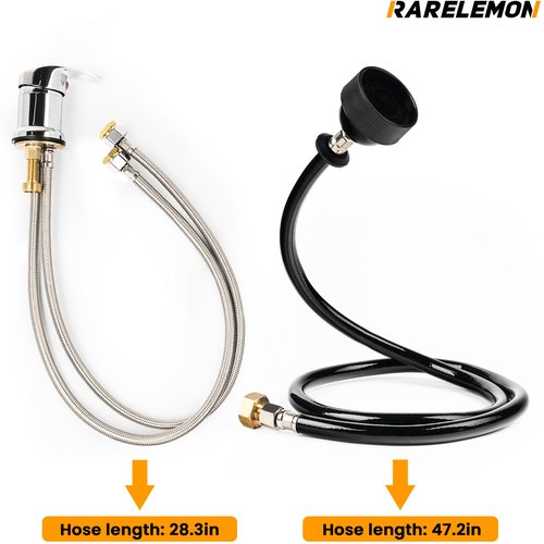 Professional Beauty Salon Shampoo Sink Bowl Faucet and Sprayer Kit with Vacuum Breaker and Flexible Spray Hose - Chrome Finish