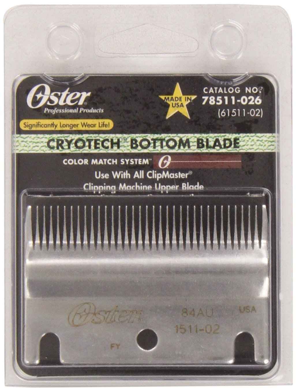 Oster Clipmaster Bottom Clipper Blade, Size 84AU (078511-026-001)