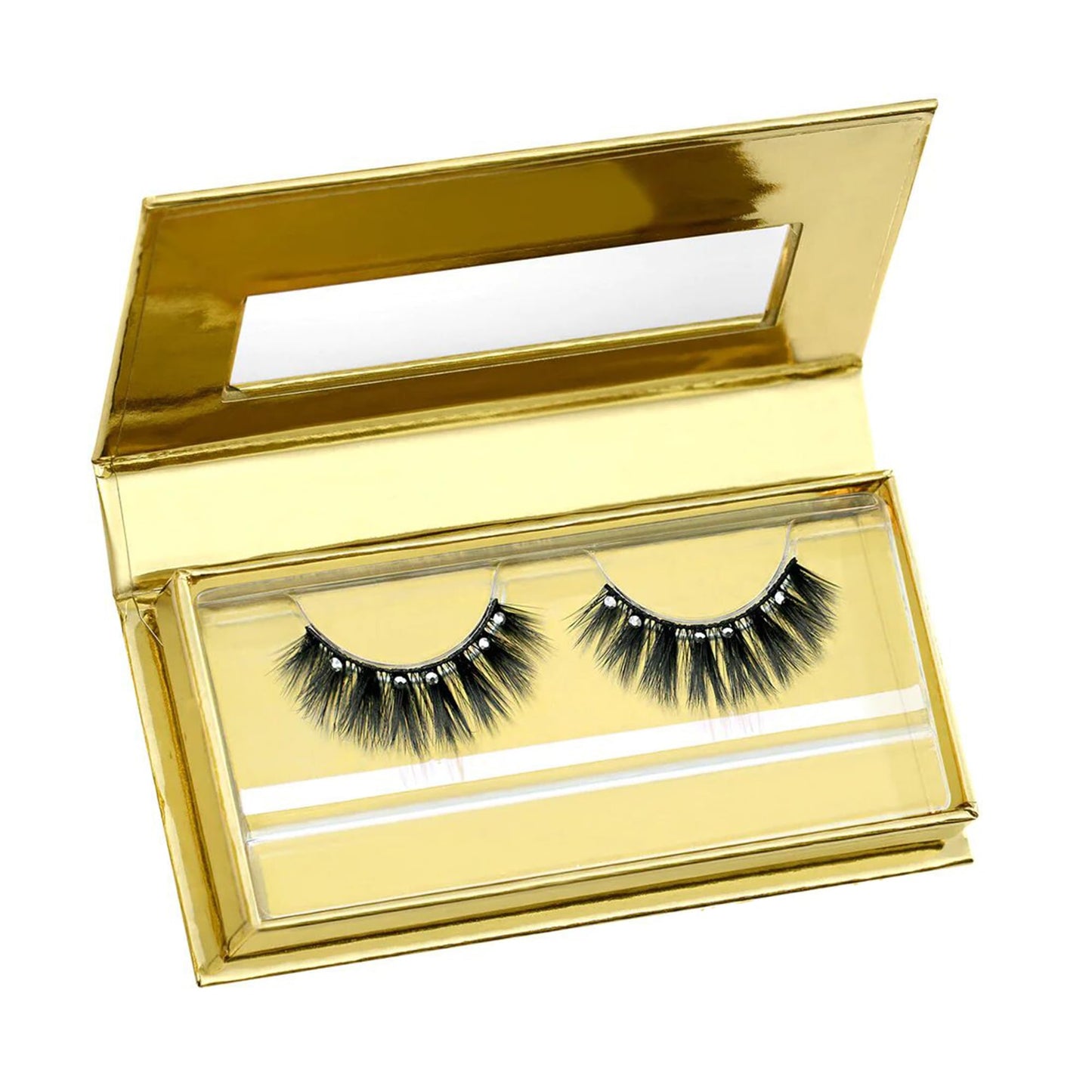 Gerard Cosmetics #GlowUp #Lashes | Rhinestone Eyelashes for a Full and Flirty Look | Perfectly Curled False Lashes For Glasses Wearers | Cruelty Free & Vegan (1 Pair)