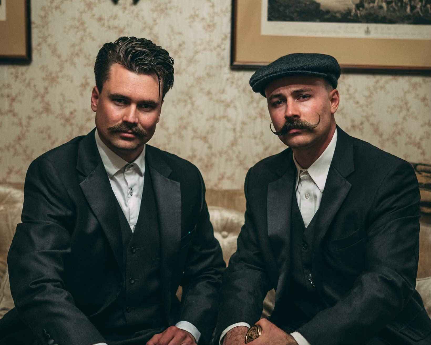 The Vintage Beard Company Sudden Death Strong Hold Mustache Wax and Death Grip Mustache Keychain Comb Set