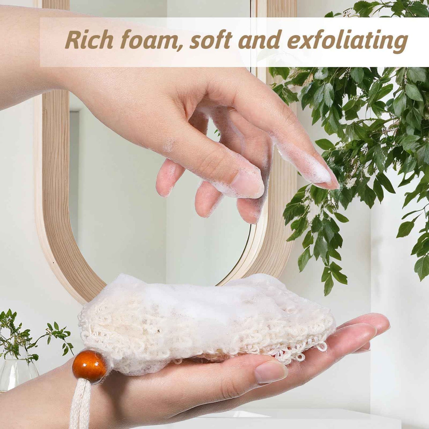 50 Pack Soap Saver Bags, Natural Cotton Linen Mesh Soap Bag with Drawstring for Exfoliating, Foaming, and Drying, Bar Pouch for Bath and Shower Use (3.5x5.5 Inch)