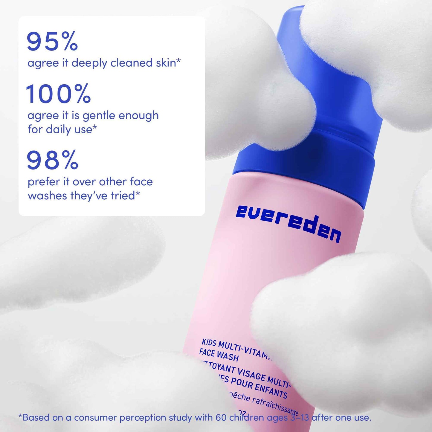 Evereden Kids Face Wash: Cool Peach, 3.4 fl oz. | Gentle Skin Care | Non-toxic and Clean Ingredients | Multi-Vitamin Skin Care for Kids | Pack of 2