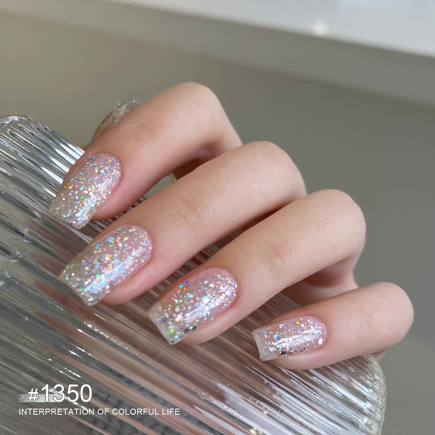 GAOY 42 Pcs Gel Nail Polish Kit, Jelly Nude Glitter Navy Blue Colors All Seasons UV Gel Nail Polish Set with Glossy & Matte Top Coat and Base Coat for Salon and DIY Manicure at Home