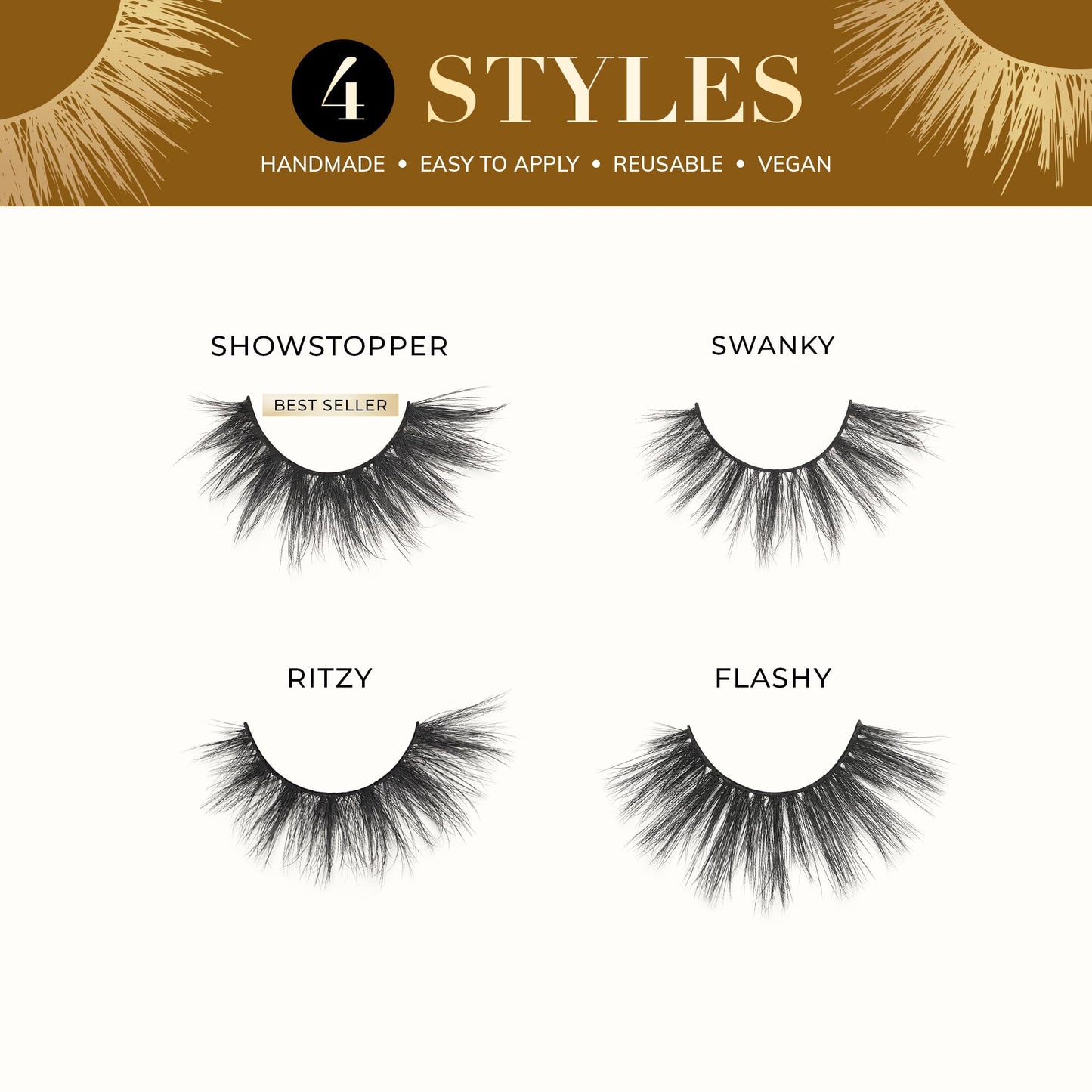 Lilly Lashes Luxury Synthetic DRAMA False Eyelashes - Full Length Lash Extension 17mm - Ultra Dramatic Look & Volume - Flare Shape - Reusable Fake Lashes 15x - Lash Glue not Included (Showstopper)