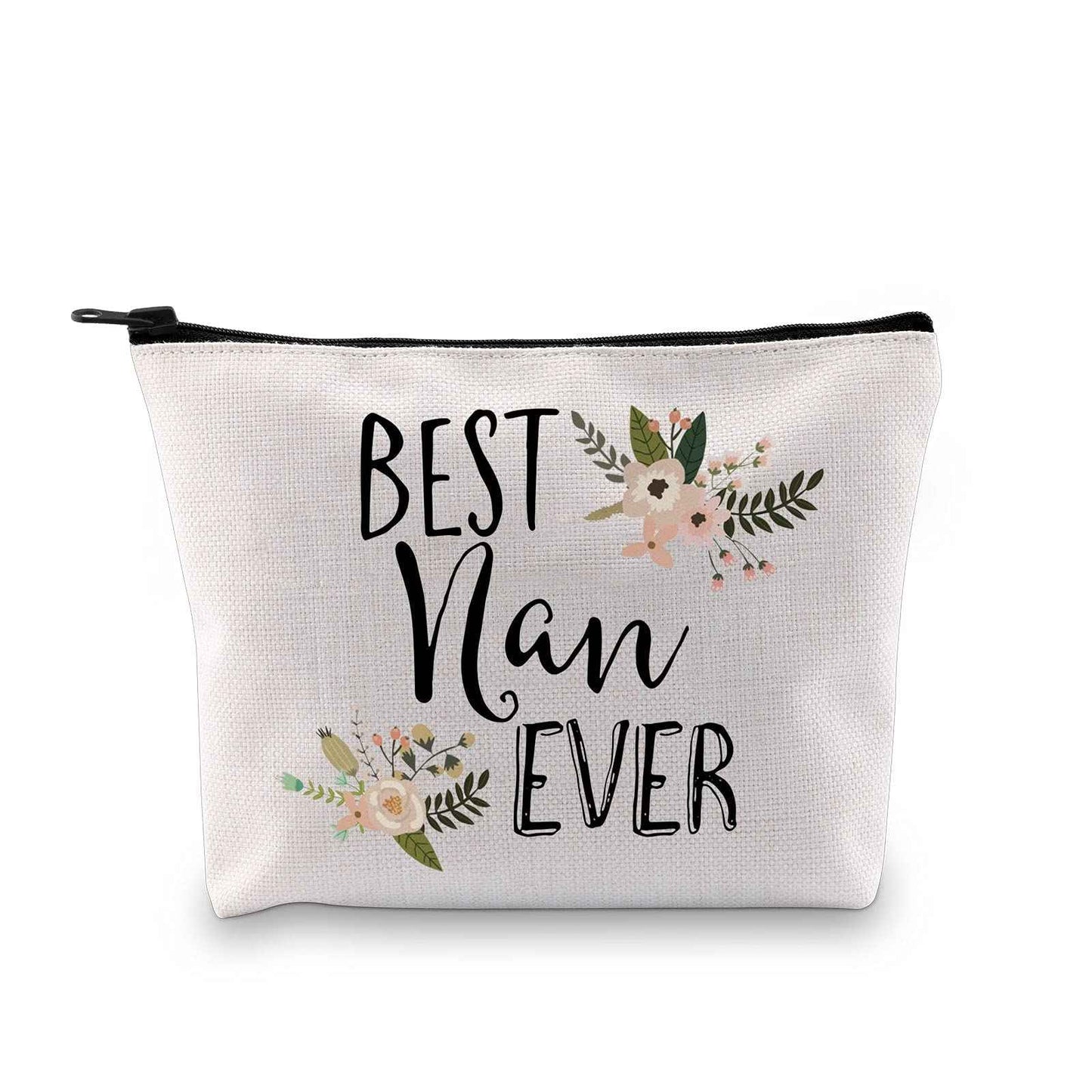GJTIM Nan Gift for Grandma Makeup Bag Mother's Day Gifts Grandmother Birthday Gifts Best Nan Ever Cosmetic Bag Travel bag (Best Nan Ever Bag)
