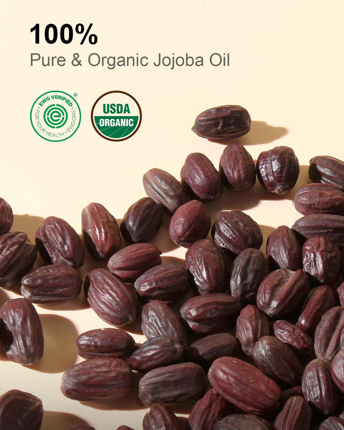 Yoken Organic Jojoba Oil Glass Bottle 16 fl oz, USDA Certified 100 Pure & Natural Jojoba Oil for Hair, Skin & Face, Cold Pressed Unrefined Hexane Free, Deeply Moisturizing Body Serum for Gua Sha