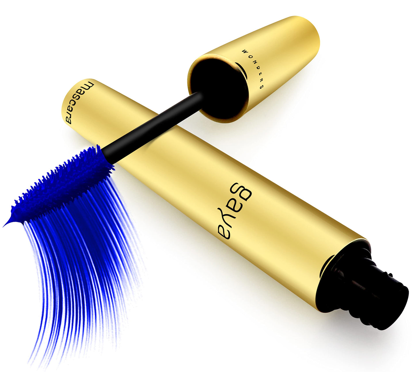 Vegan Blue Mascara for Sensitive Eyes, Natural Hypoallergenic mascara, Buildable Lengthening and Volumizing for Natural Looking, Cruelty Free, Ophthalmologist Tested- By Gaya cosmetics