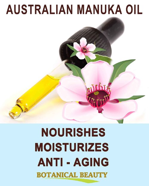 Botanical Beauty MANUKA OIL WILD GROWTH RAW 100% Natural VIRGIN UNREFINED Cold Pressed Carrier Oil. for Skin, Face, Hair, Lip and Nail Care Anti-Aging 1 Fl Oz - 30 ml