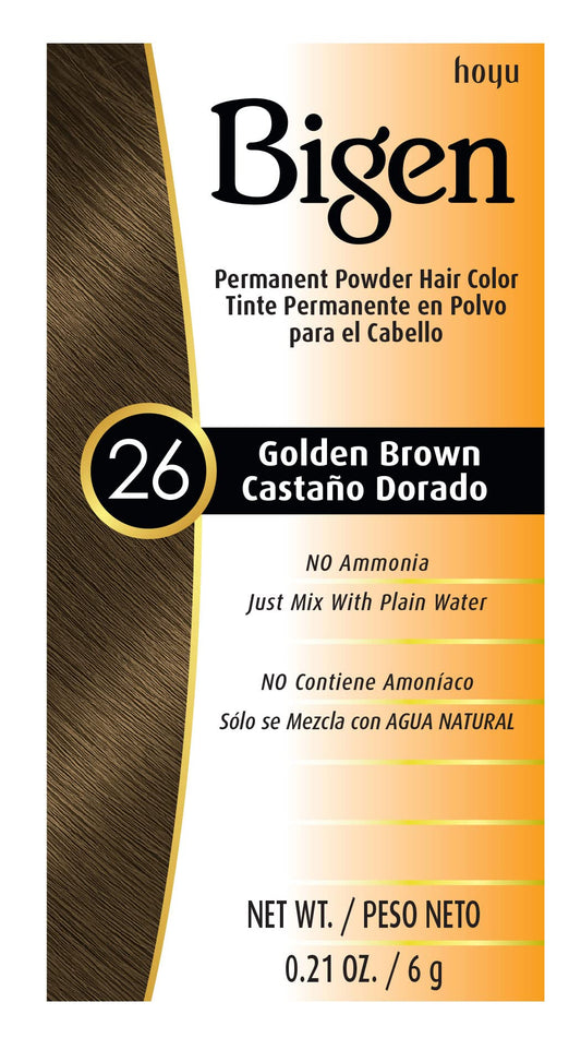 #26 Golden Brown Bigen Permanent Powder (6 Pack)
