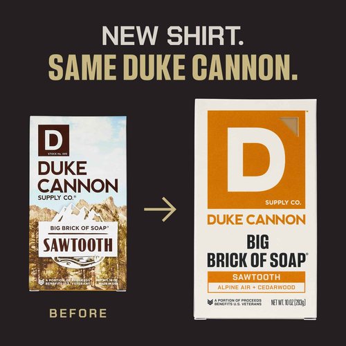 Duke Cannon Supply Co. Large Brick Bar Soap Bundle - Men's Soap with Masculine Scents - USA-Made - All Skin Types - Wayfinder, High Country, Superior, & Sawtooth - 10 oz (4 Pack)
